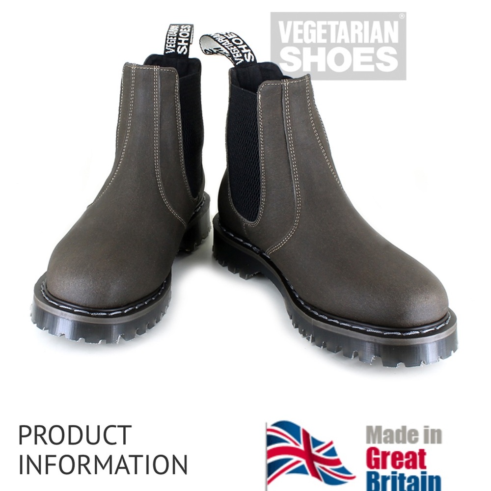 Vegan Chelsea boot in brown by Vegetarian Shoes - size 7.5
